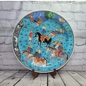 Vintage Kutahya Turkey Handpainted Platter 15 1/2 inches